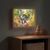 Wasbeer  - Natuur - Bloemen - Bouwhelm Light Box met batterij (Wandlamp kind) middel -sfeer5_kind