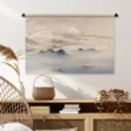 Japans - Landschap - Beige Wandkleed katoen middel -sfeer5