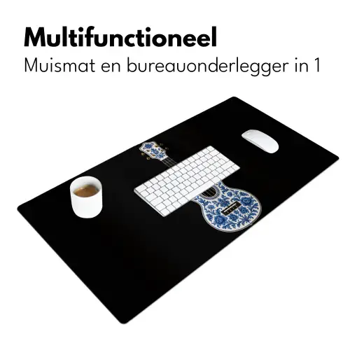 Ukelele - Delfts - Blauw - Muziek Muismat XXL klein -sfeer4