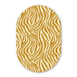 Zebra - Klassiek - Oker - Geel Wandcirkel Ovaal Aluminium middel 839 -3d