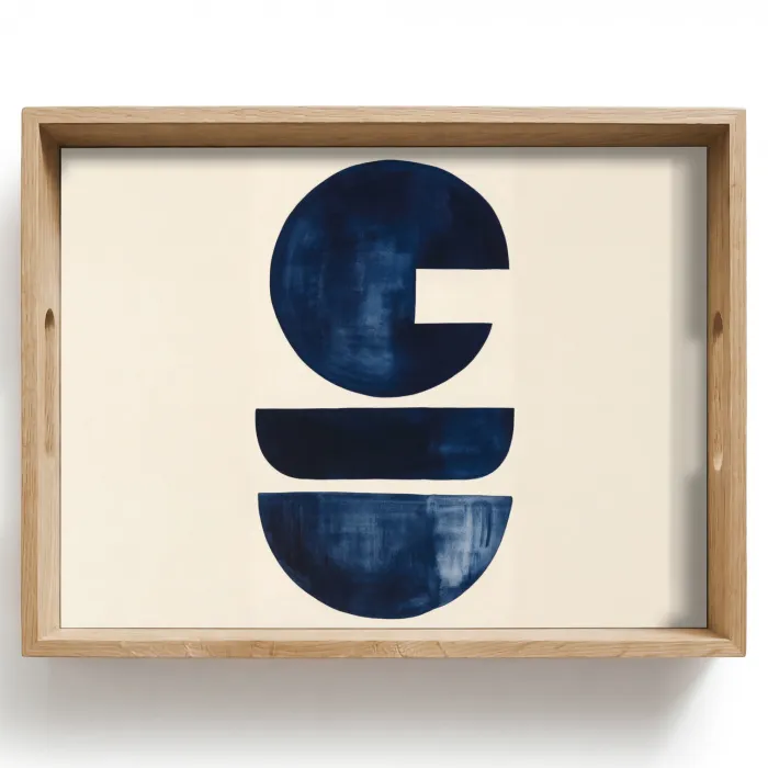 Vormen - Blauw - Abstract Dienblad Rechthoek middel -z3d_shopping