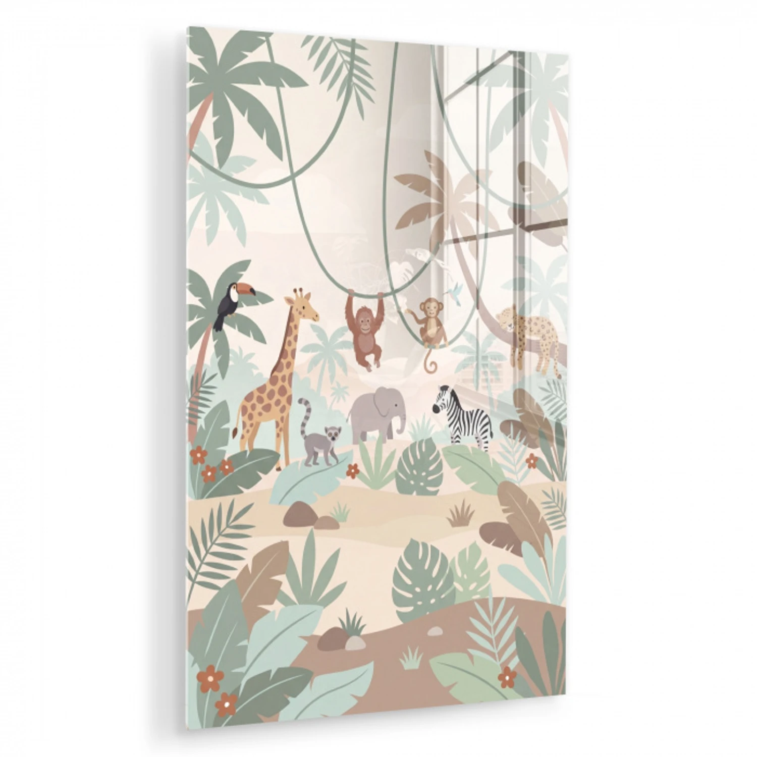 Jungle - Dieren - Groen plexiglas 5mm klein -zzzproduct_nieuw