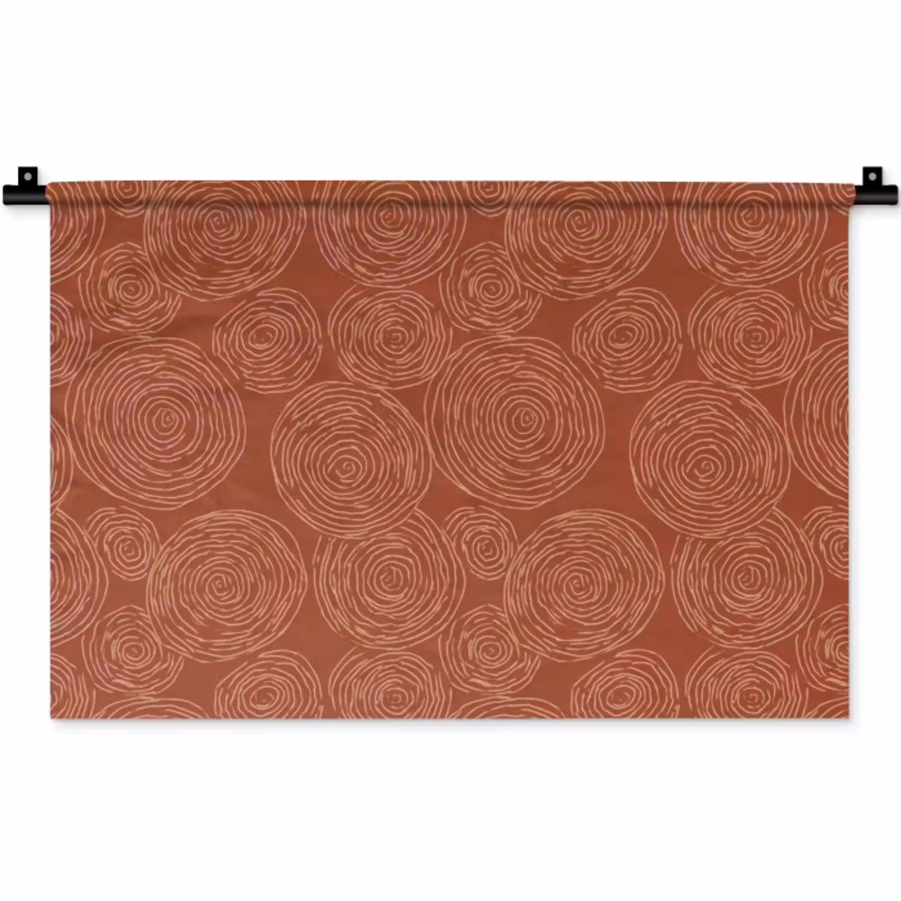 Cirkels - Abstract - Artistiek - Terracotta Wandkleed katoen klein 269 -zz3d