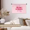 No rain no flowers - Bloem - Roze Wandkleed katoen klein -sfeer1