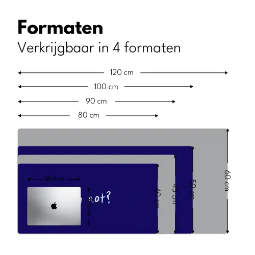 Why not - Blauw - Handgeschreven Muismat XXL klein -sfeer5