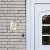 Beigefarbene Blumen - Elegant Naambord Huisje klein -sfeer1