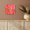 Zebraprint - Grafisch - COOL - Oranje plexiglas 5mm klein -sfeer5