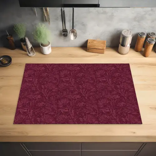Bladeren - Patroon - Paars Inductie beschermer vinyl 3mm klein 276 -sfeer5