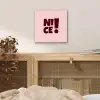 Nice - Uitroepteken - Roze aluminium wit klein -sfeer3