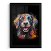 Graffiti - Hond - Zwart - Kleuren fotolijst zwart zonder passe partout klein -3d