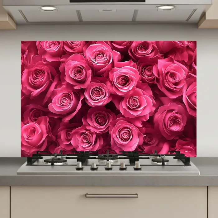Rozen - Pink - Bloem keuken achterwand spatscherm klein -3d_website