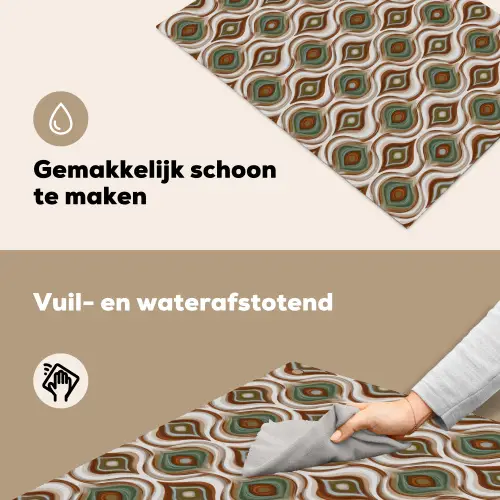 Motief - Patroon - Kleurrijk Inductie beschemer met haakjes klein 777 -ky-schoon-nl