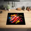 Peper - Graffiti - Verf - Abstract - Modern - Kleurrijk Inductie beschermer vinyl 3mm middel -sfeer5