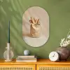 Baguette - Brood - Stokbrood - Beige Wandcirkel Ovaal Forex klein -sfeer2