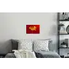 Bloem - Goud - Glazen Muursticker klein -slaapkamer