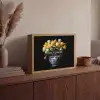 Quotes - Bloem - Tulp - Geel Light Box met batterij (Wandlamp) middel -sfeer2