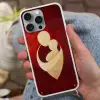 Abstract - Moeder - Kind - Rood Hoesje iPhone 16 Pro Max met koord klein -sfeer3