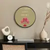 Groen - Zomer - Quote - Palmboom Fotolijst rond zonder passe partout klein -sfeer1