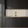Motief - Beige - Linnen keuken achterwand 2 middel 871 -sfeer1