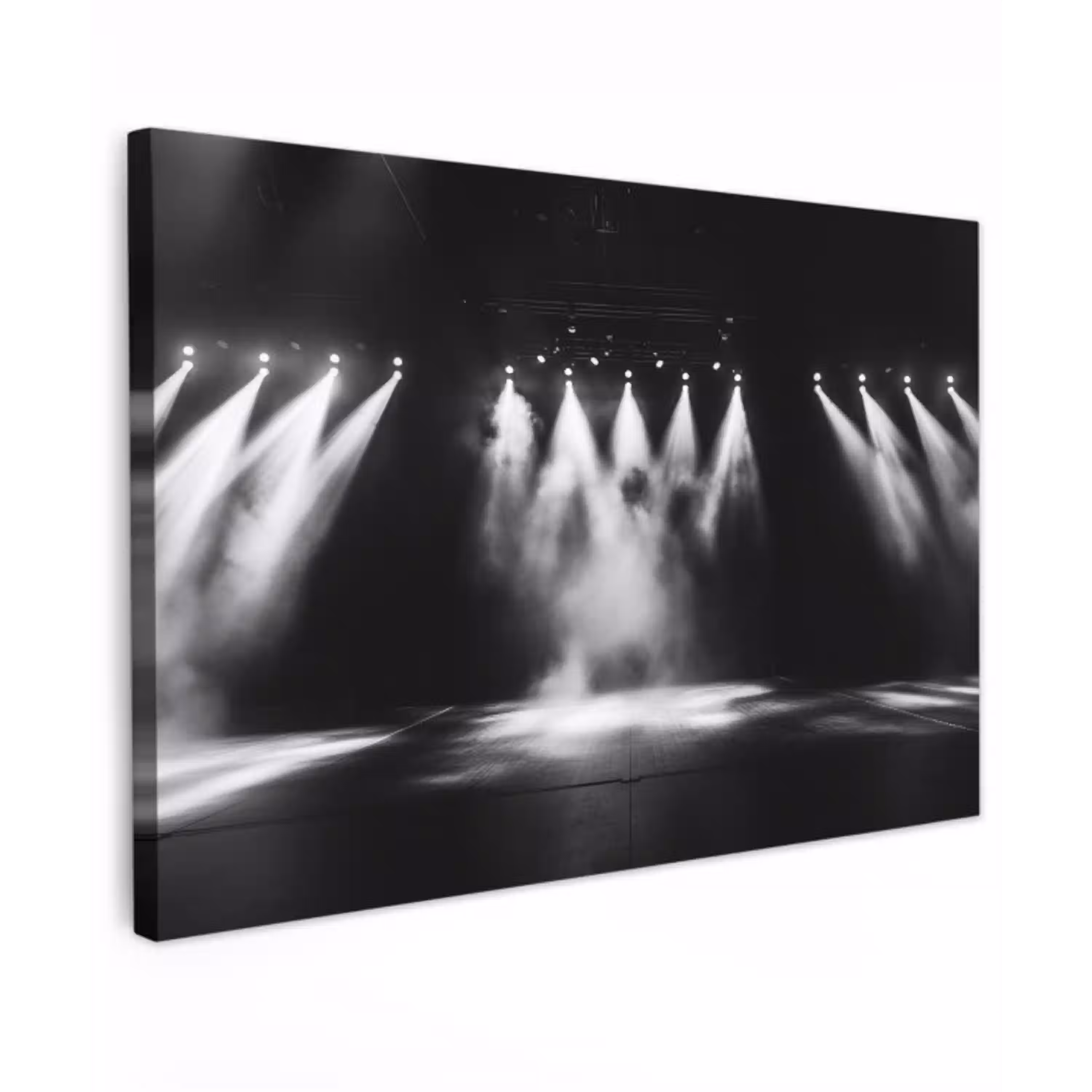 Theaterzaal - Mist - Spotlights - Zwart canvas 2cm klein -z3d