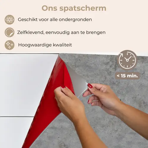 Beton - Industrieel - Patronen keuken achterwand spatscherm klein 900 -spatscherm_NL