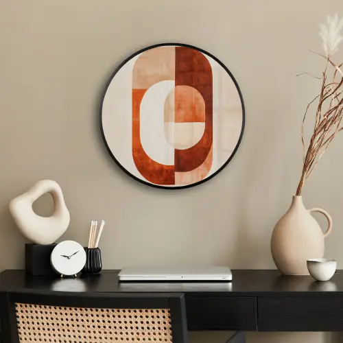 Illustratie - Abstract - Vormen - Rood Fotolijst rond zonder passe partout klein -sfeer1