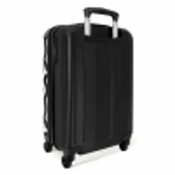 Modern - Lijnen - Zwart NBS - Handbagage koffer - Volwassenen Unisex middel -achterkant