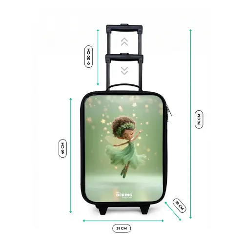 Dansende fee in groen licht Kinderkoffer - Zwart klein -productfoto_formaten