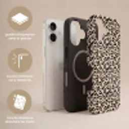 Panterprint - Zwart - Bruin - Dierenprint Toughcase MagSafe Apple iPhone 17 klein -USP_Lagen_FR