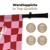 Pinky up - Geblokt - Bordeauxrood Wandkleed katoen klein -tsfeer2_DE