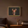 Kreeft - Oranje - Zwart - Modern Light Box met batterij (Wandlamp) middel -sfeer4