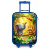 Olifant en aapje in kleurrijke jungle Kinderkoffer - Blauw klein -zz3dotto