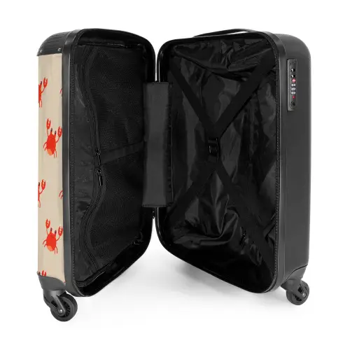Krabbenkwestie Koffer - NBS - Handbagage middel -binnenkant