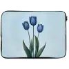 Tulpen - Blauw - Bladeren laptophoes neopreen klein -zkaufland3dotto