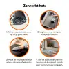 Flora - Modern - Blauw Inductie beschermer vinyl 3mm klein 276 -zzzzzzz-td-werking