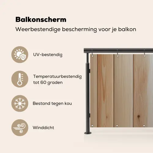 Hout - Planken - Licht Balkonbeschermer Duitsland klein -specs_NL