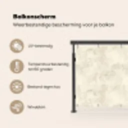 Patroon - Organisch - Beige Balkonbeschermer Duitsland klein 596 -specs_NL