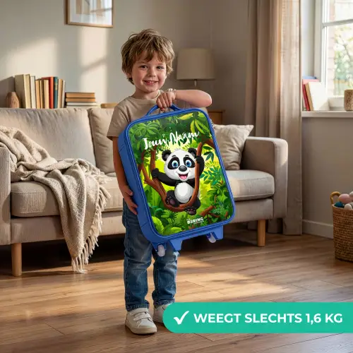 Pedro panda Kinderkoffer - Blauw klein -sfeer2_NL