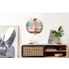Badkamer - Vrouw - Roze Wandcirkel aluminium klein -kantoor