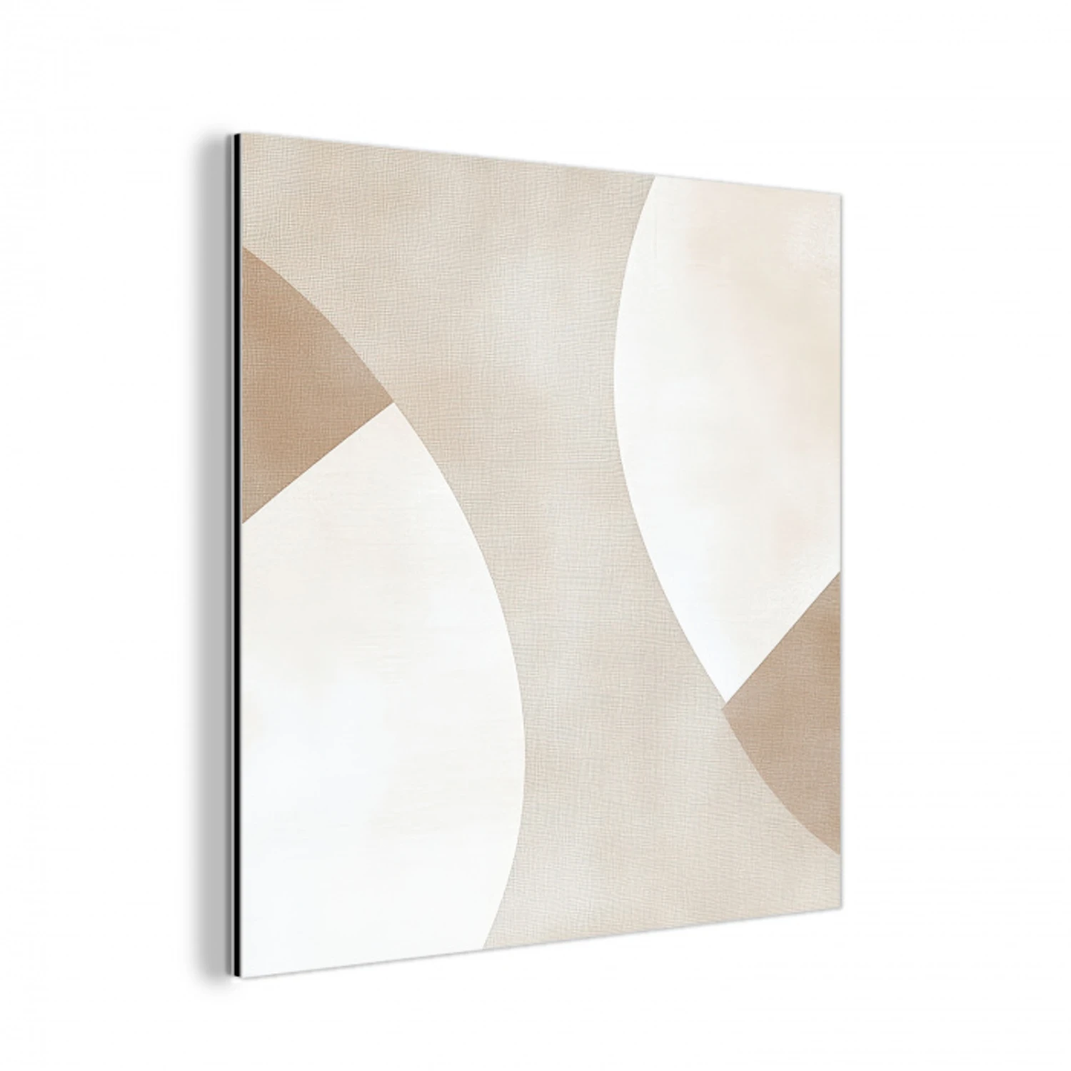 Bruin - Japandi - Abstract aluminium wit klein -3d