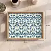 Flora - Modern - Blauw Dienblad Rechthoek middel 911 -USP_Formaat