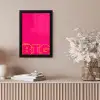 Minimalistisch - Roze - Dream big - Grafisch fotolijst zwart zonder passe partout klein -sfeer5