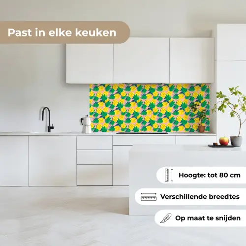 Ananas - Geel - Groen - Tropisch keuken achterwand 2 middel 871 -sfeer4_NL