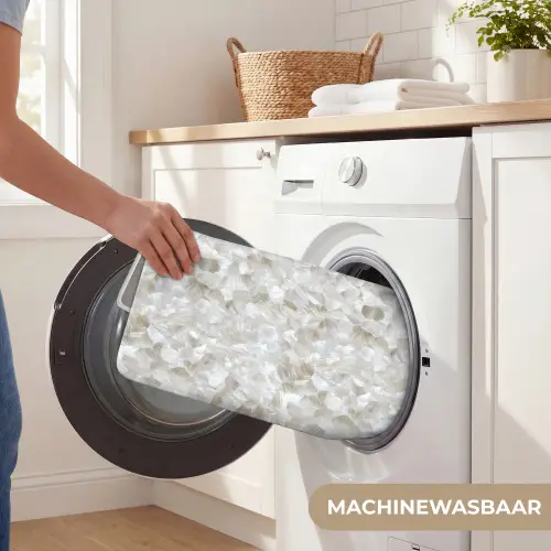 Wit - Penseelstreken - Reliëfeffect WCmat klein 1009 -USP_WasbaarNL