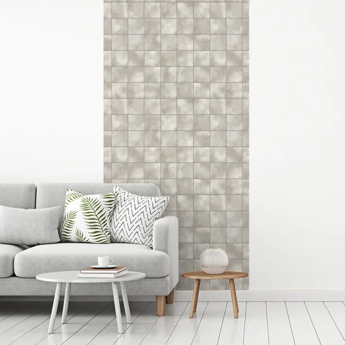 Tegels - Natuurlijk - Grijs fotobehang vinyl groot 64 -woonkamer