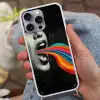 Mond - Golven - Regenboog Hoesje iPhone 16 Pro Max met koord klein -sfeer3