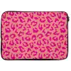 Panterprint - Roze - Dierenprint - Minimalistisch laptophoes neopreen klein -zkaufland3dotto