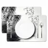 Eenden - Waterlelies - Riet - Zwart Placemat vinyl groot -zzsfeer2_Kitchenyeah-website