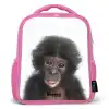 Charlie Chimp Kinderrugzak - Roze middel -3d