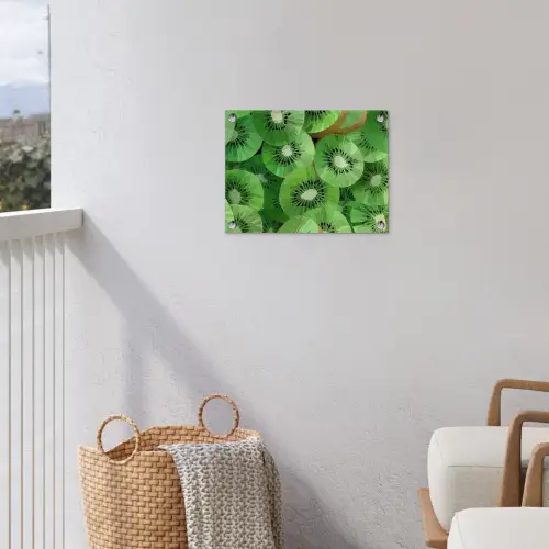 Kiwi - Groen - Pitten tuinposter los doek klein -sfeer8